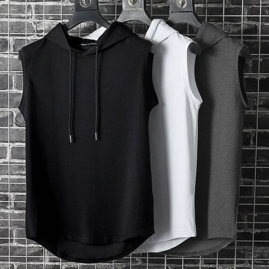 Plus Size Sweatshirt Sleeveless Hoodie