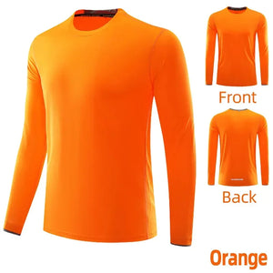 Men Running Sport Shirts Long Sleeve Plus Size