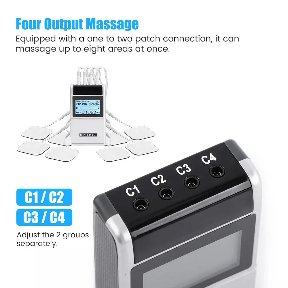 15 Modes 4 Output Channel PMS Eletric Professional Tens Electrodes Machines