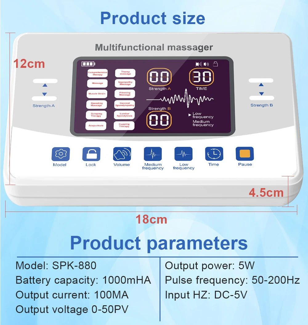 12 Modes Low Frequency TENS Machine