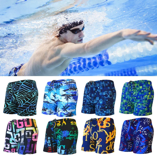 Men's Colorful Print Quick Dry Swimwear