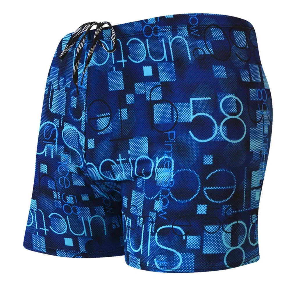 Men's Colorful Print Quick Dry Swimwear