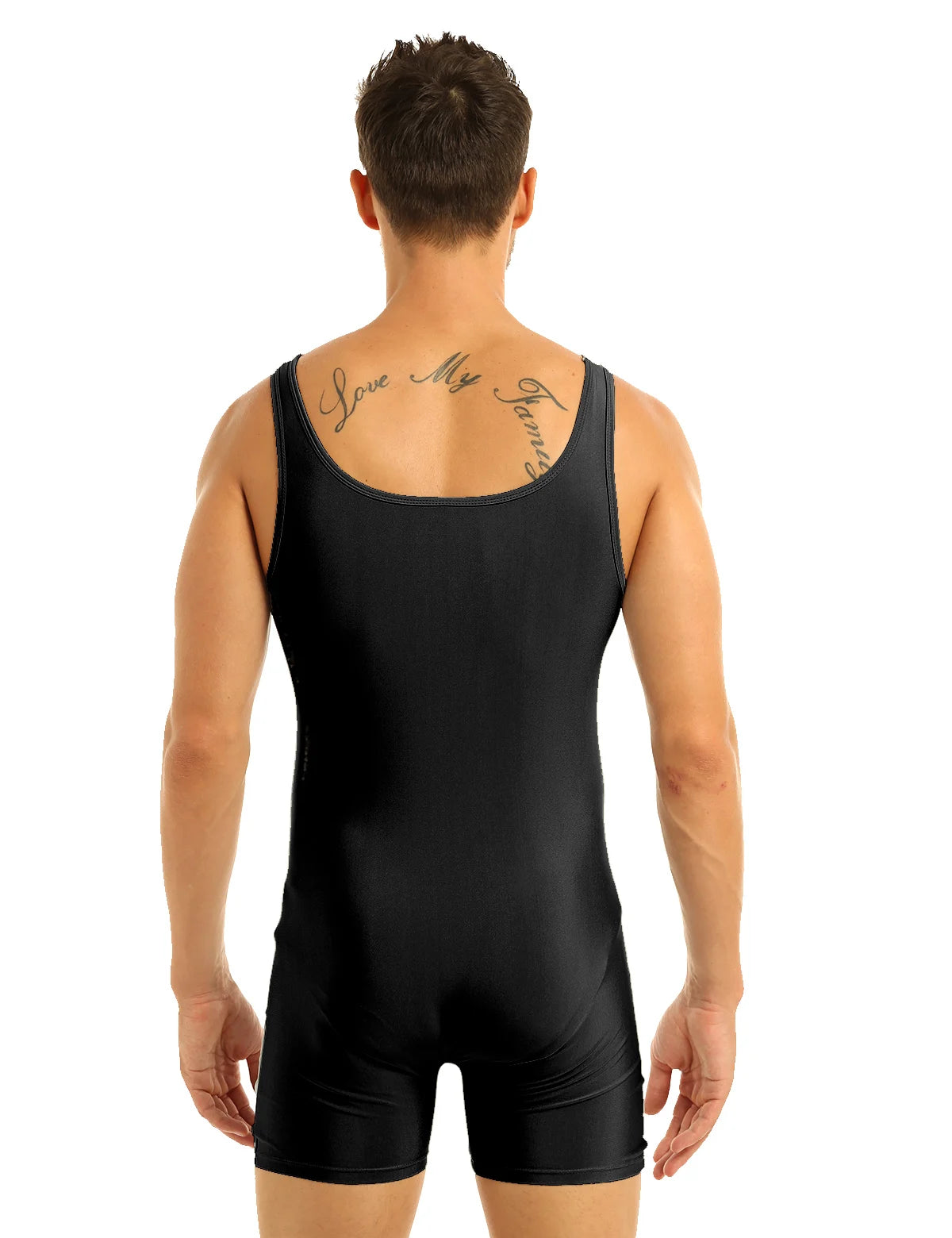 Stretchy Sleeveless Bodysuit for Men Gymnastics Wrestling