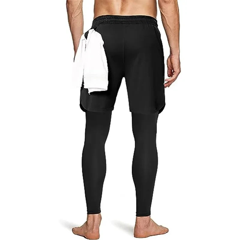 Men's Compression 2 in 1 Workout Sweatpants