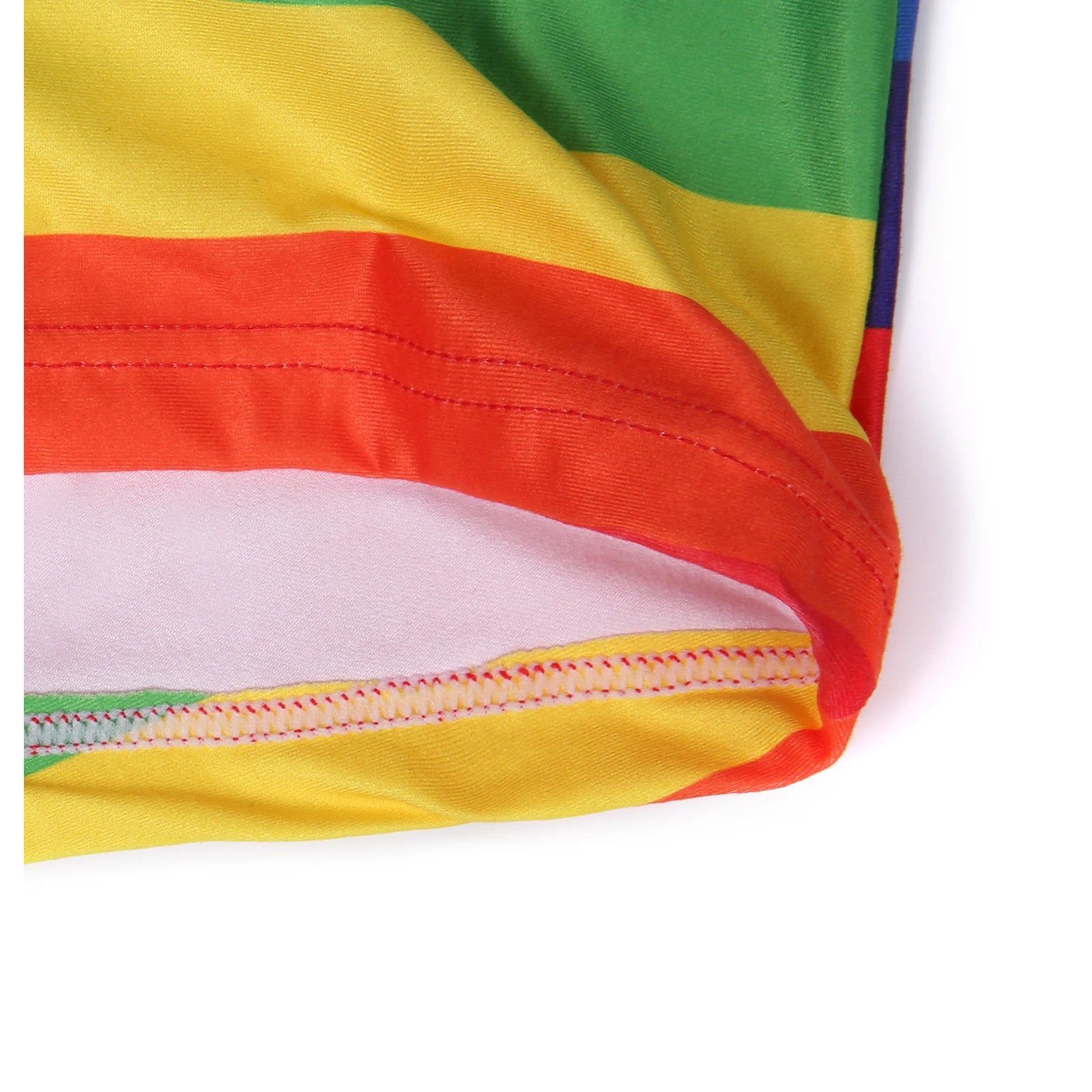 Men's Rainbow Swimwear Sexy Comfortable Polyamide Knit Trunks