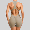 Women's Summer Short Sleeveless Yoga Wear One-piece Bodysuit Breathable Quick Dry