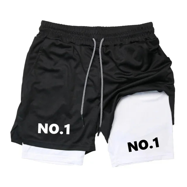 Men's 2-in-1 Compression Running Shorts 2025 Quick Dry Workout Joggers with Phone Pocket Luxury Active Bottoms Unisex Knitwear