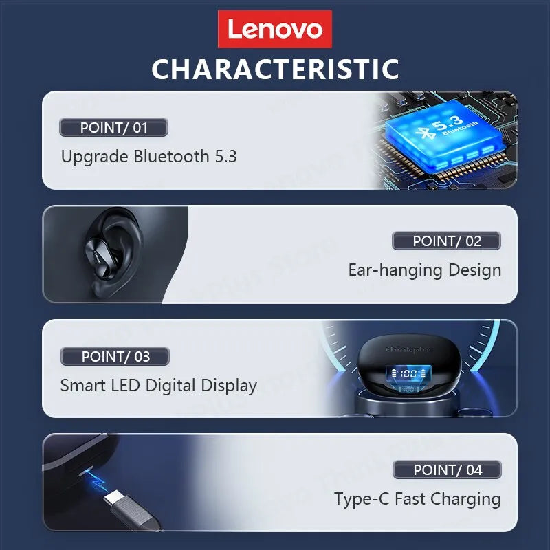 Lenovo LP75 Bluetooth 5.3 Earphones