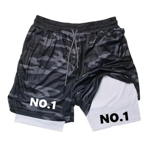 Men's 2-in-1 Compression Running Shorts 2025 Quick Dry Workout Joggers with Phone Pocket Luxury Active Bottoms Unisex Knitwear
