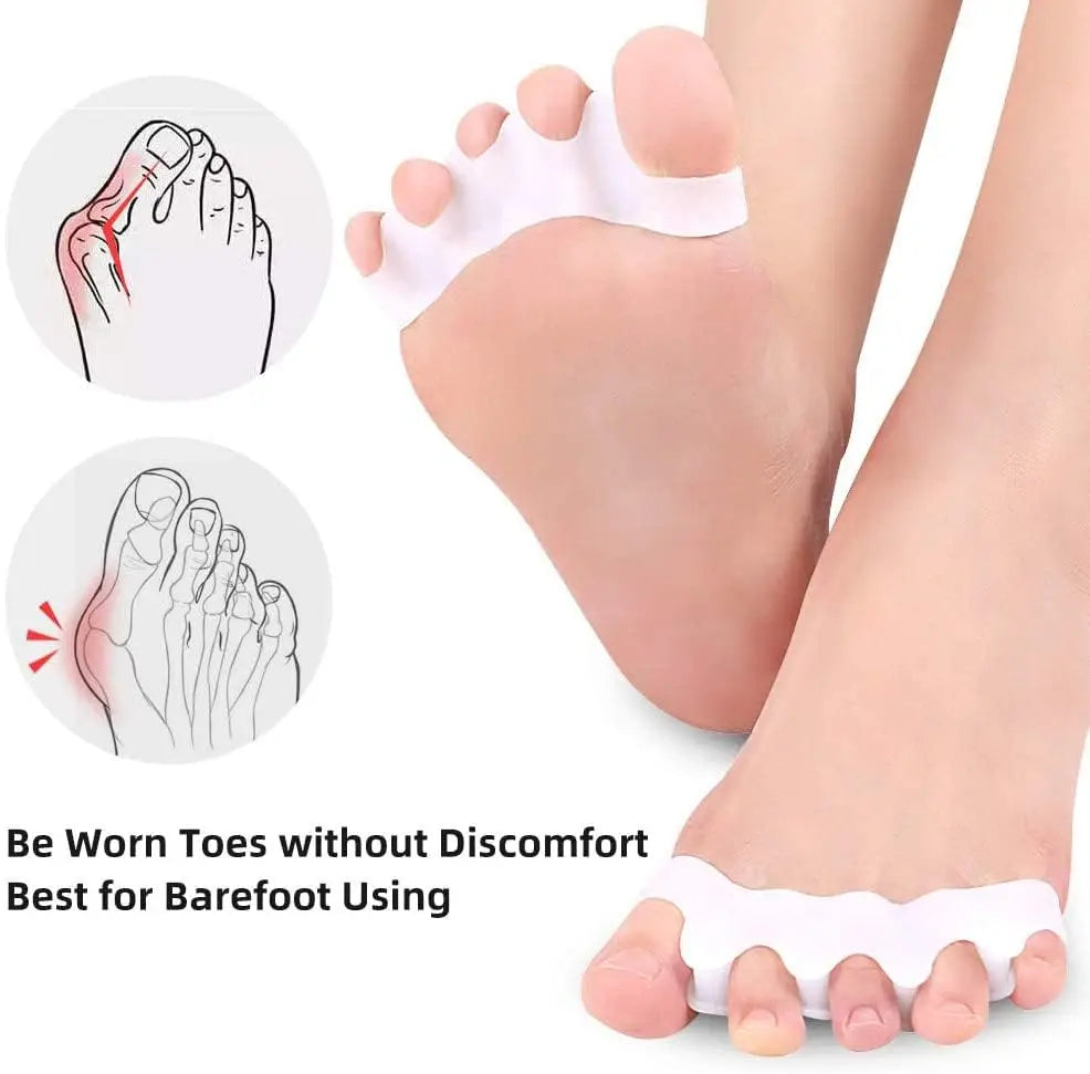 1 Pair Silicone Toe Spacers for Proper Alignment of Toes,