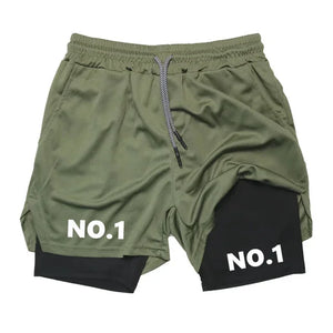 Men's 2-in-1 Compression Running Shorts 2025 Quick Dry Workout Joggers with Phone Pocket Luxury Active Bottoms Unisex Knitwear