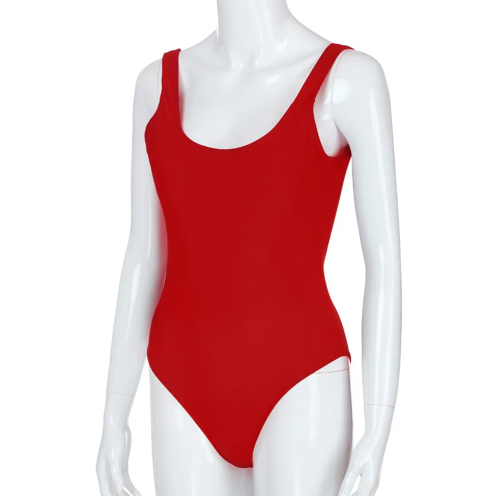 Sexy One Piece Solid Swimsuit for Women with Criss Cross Back