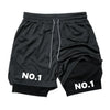 Men's 2-in-1 Compression Running Shorts 2025 Quick Dry Workout Joggers with Phone Pocket Luxury Active Bottoms Unisex Knitwear