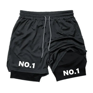Men's 2-in-1 Compression Running Shorts 2025 Quick Dry Workout Joggers with Phone Pocket Luxury Active Bottoms Unisex Knitwear