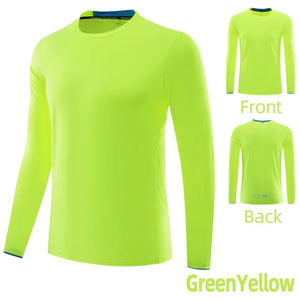 Men Running Sport Shirts Long Sleeve Plus Size