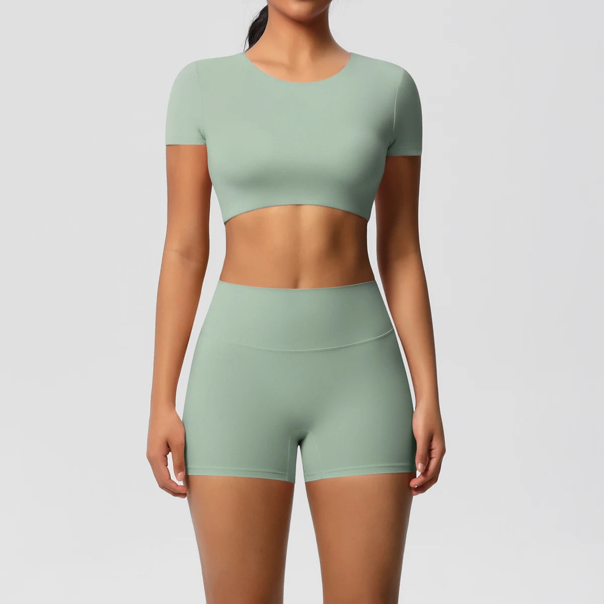 2Pcs Women's Active Wear Sports Tank Top and Leggings High-Waist Slim Fit Quick Dry Breathable Yoga Set