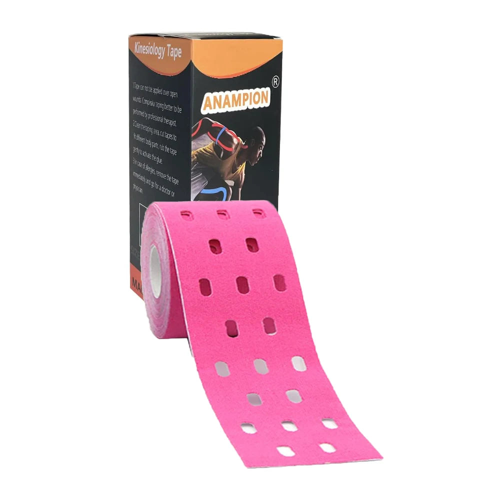 5cmx5m Perforated Kinesiology Elastic Athletic Tape For Muscle Support Strain Injury Pain Relief Latex Free