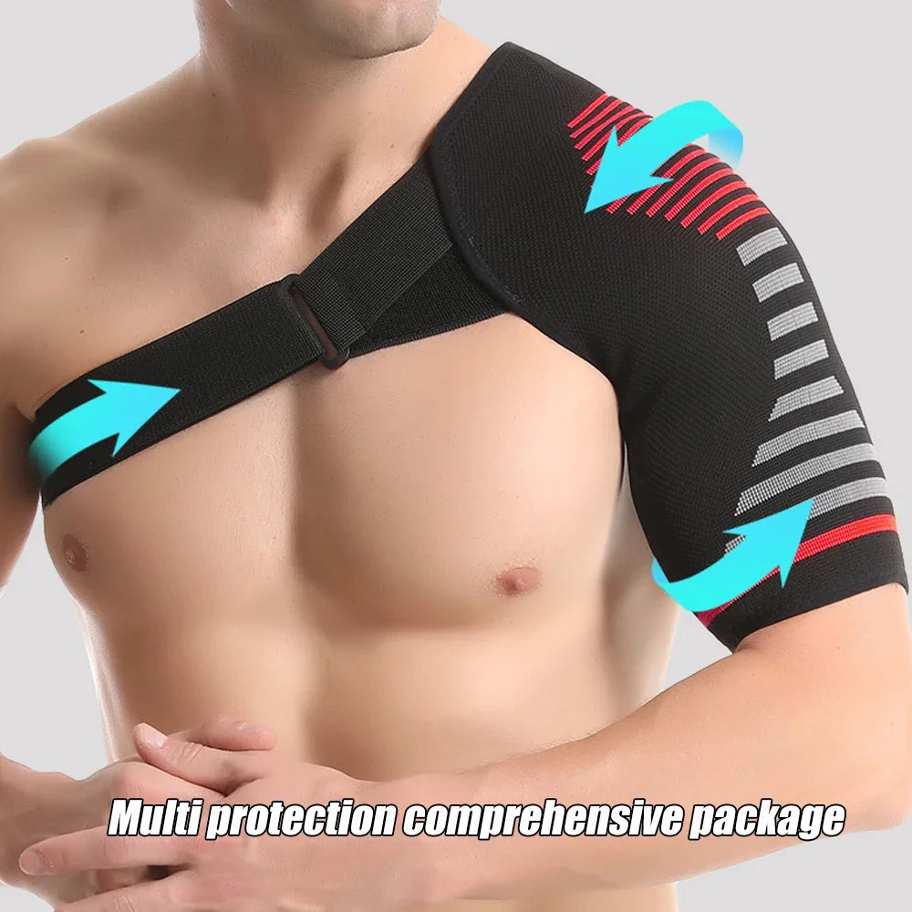 Adjustable Recovery Shoulder Brace for Men Women with Stability Support Sleeve Wrap for Relief from Shoulder Injuries