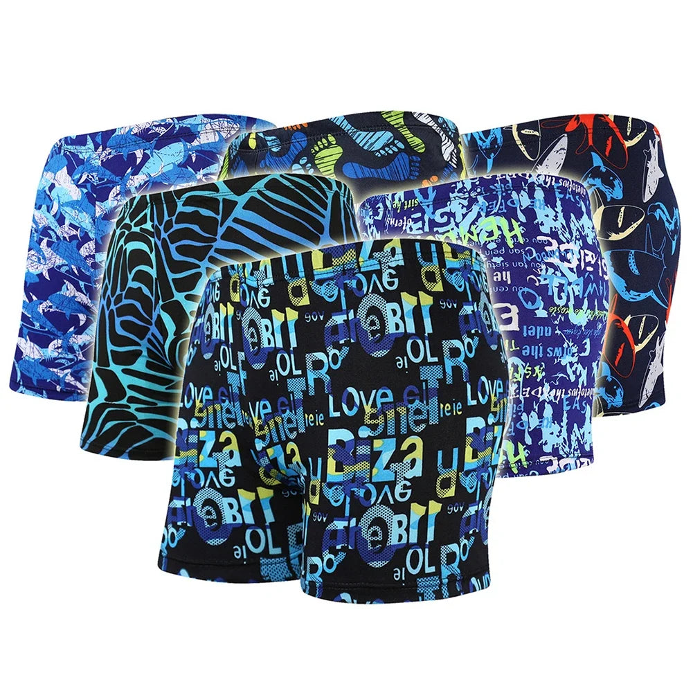 Men's Colorful Print Quick Dry Swimwear