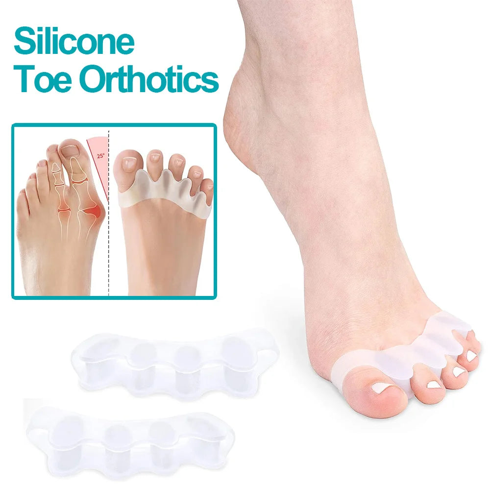 1 Pair Silicone Toe Spacers for Proper Alignment of Toes,