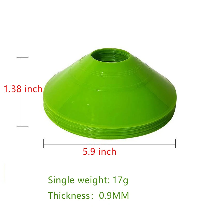 10pcs Cone Set Football Training Equipment Pro Disc Cones Agility Exercise Obstacles Avoiding