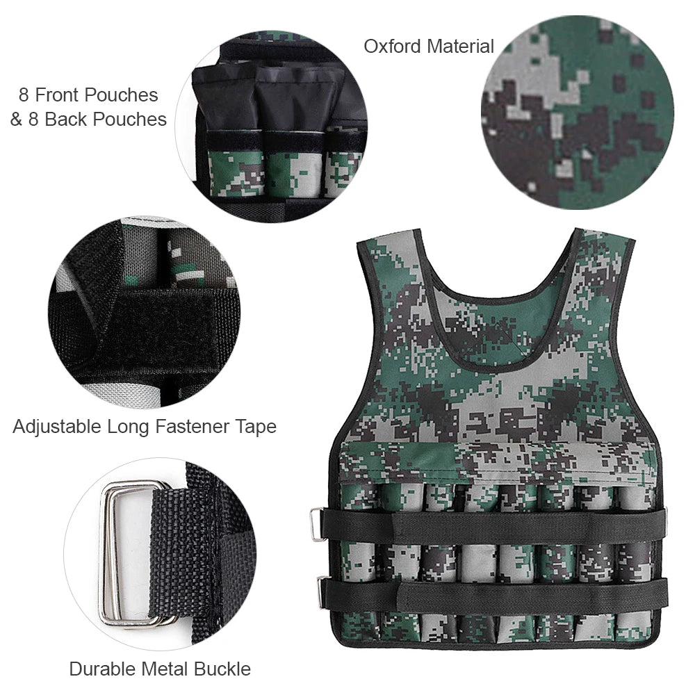 15/20/35/50KG Weighted Adjustable Weight Vest