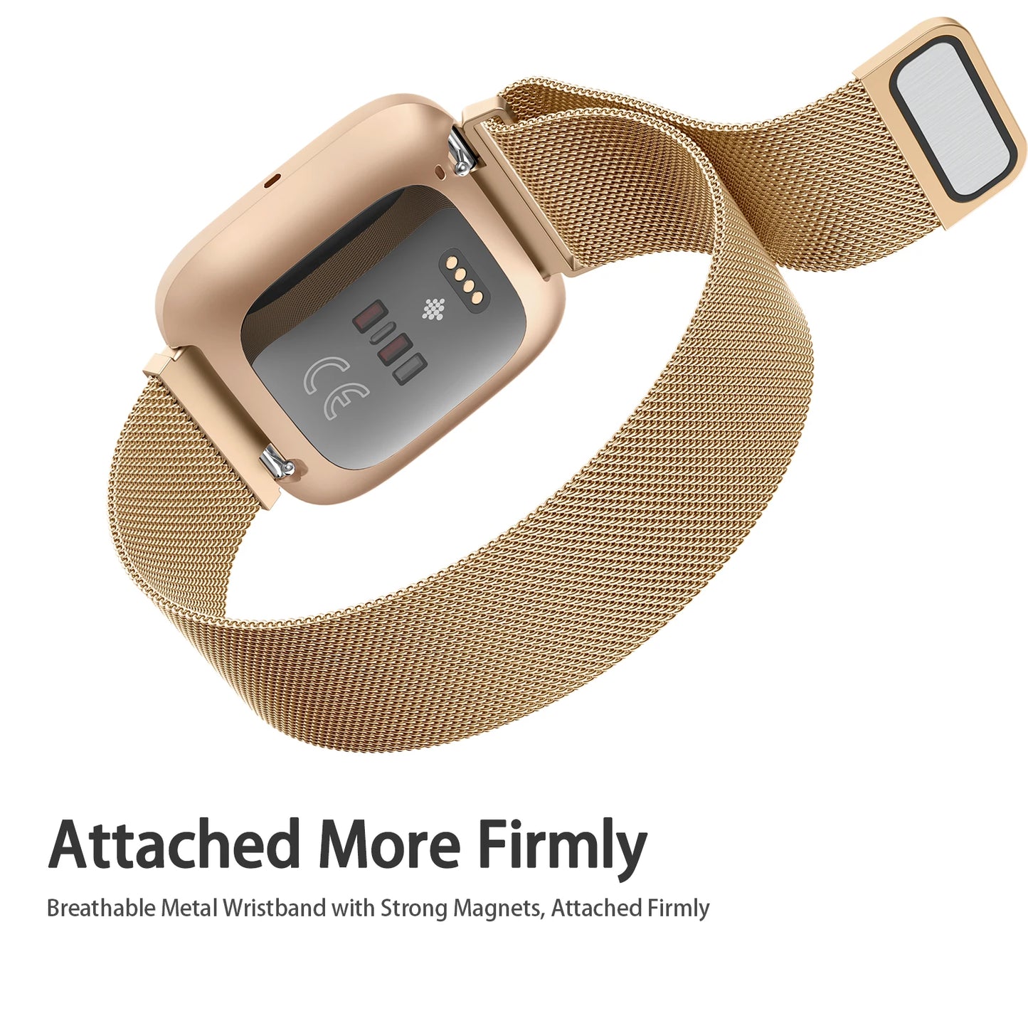 Metal Magnetic Strap For Fitbit Versa 1/Versa 2/versa 3/Versa 4