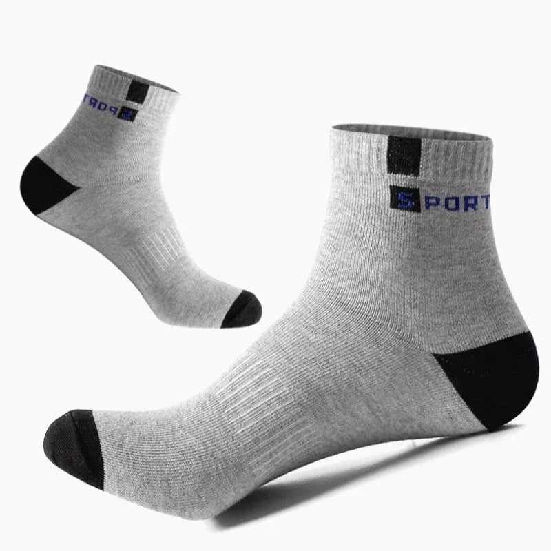 5pairs Men Cotton Mid-tube Socks